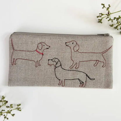 Embroidered Linen Pouch | K Studio