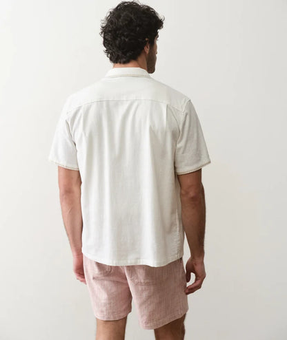 Embroidered Resort Shirt White