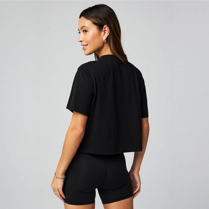 Fabletics Women's Cotton Boxy Short Sleeve Tee