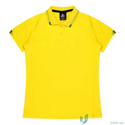 Aussie Pacific 1308 Flinders Polo in Gold/Black