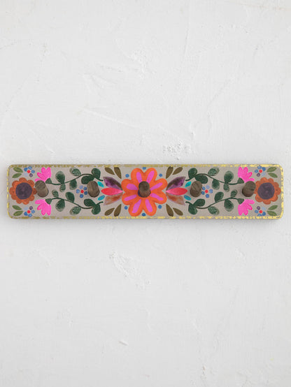 Floral Hook Rack|Pink Flower-view 3