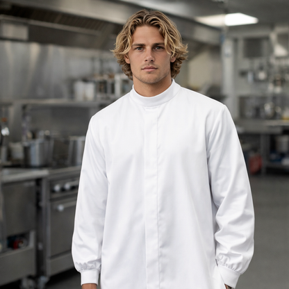 WorkCraft WJ3020 Food Industry Long Length Dust Coat in White front product image