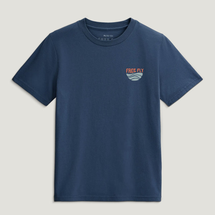 Free Fly Youth Blue Edge Tee