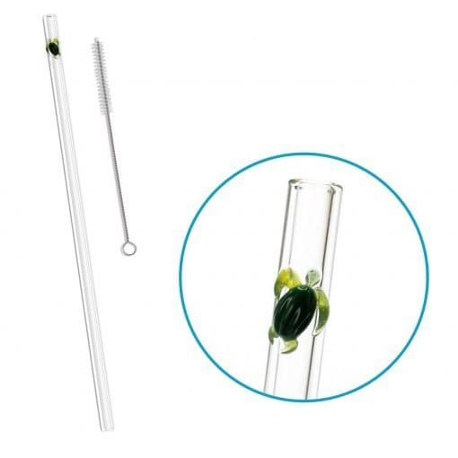 Le Parfait America Sea Turtle (9.5mm + 8 inch) Glass Drinking Straws