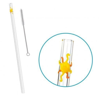 Le Parfait America Sun (9.5mm + 8 inch) Glass Drinking Straws