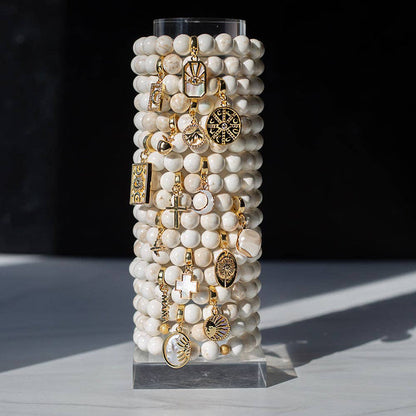 Gold Charm-Medallion Mother of Pearl