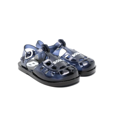 HUGO BOSS logo-embossed jelly sandals