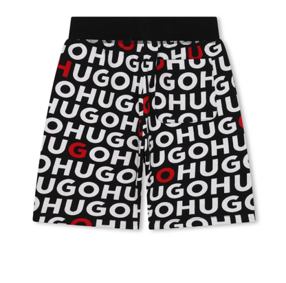 HUGO monogram-print drawstring Bermuda shorts