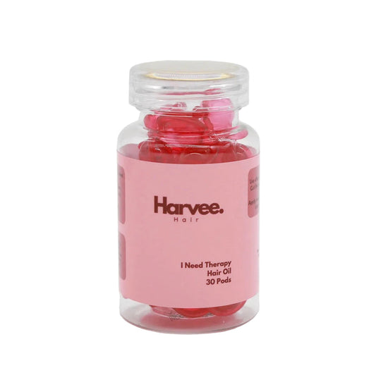 Harvee hair oil pods on a white background