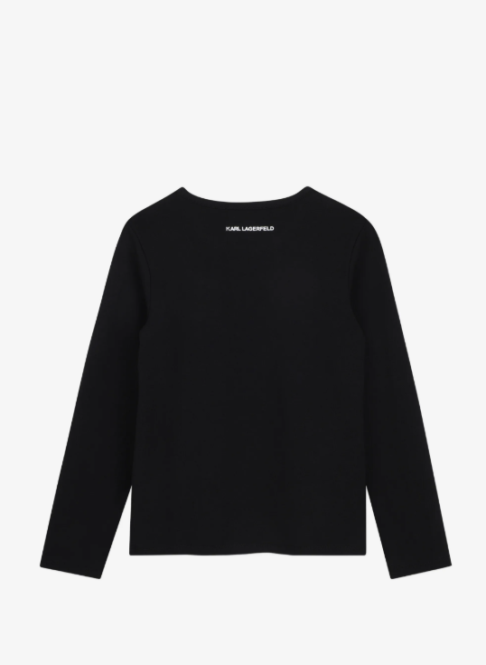 KARL LAGERFELD hinestone-embellished long-sleeve T-shirt