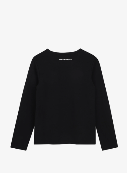 KARL LAGERFELD hinestone-embellished long-sleeve T-shirt