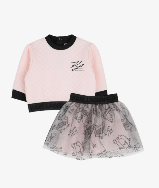 KARL LAGERFELD quilted tulle skirt set