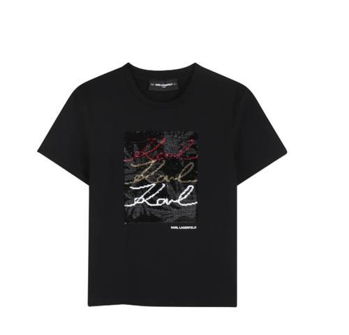 KARL LAGERFELD Sequin graphic T-shirt