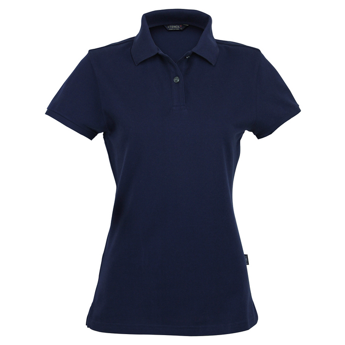 Airlie Premium Ladies short sleeve polo in navy blue pique