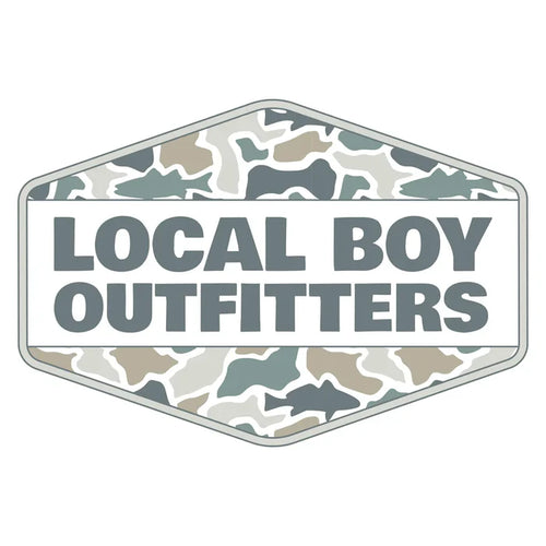 Local Boy Outfitters Fish Camo Diamond Crest Decal
