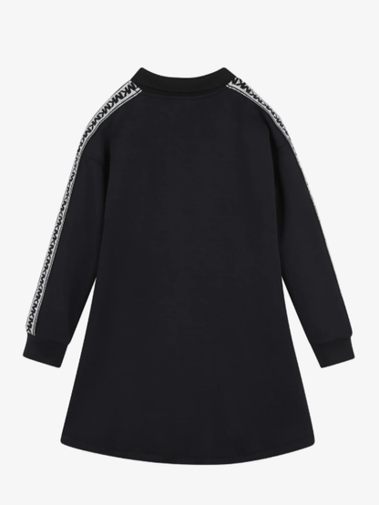 MICHAEL KORS logo-tape long-sleeve casual dress