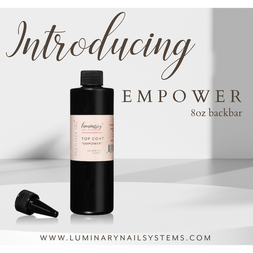 Luminary - Empower No-Wipe Top Coat 8oz Backbar w/ Squeeze Cap