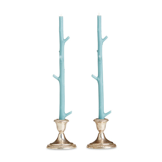 Maple Stick Candles / Robin Blue / Pair