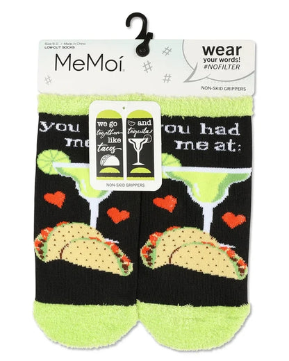 MeMoi Women's Tequila N Tacos Low Cut Non-Skid socks