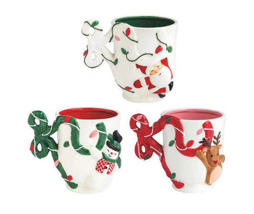 Mud Pie Reindeer Xmas Character Mug