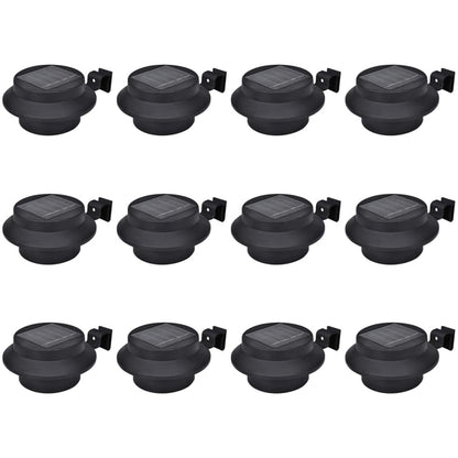 NNEVL Outdoor Solar Fence Lamps 12 pcs LED Black