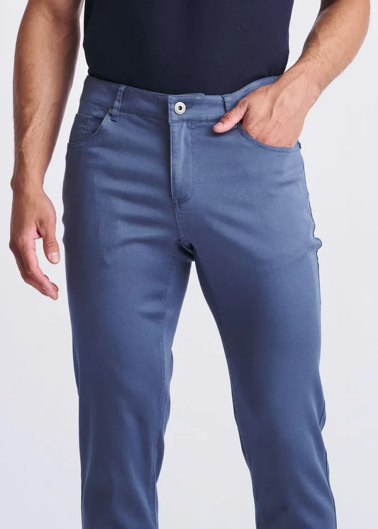 Pacific Blue Lightweight Textured Stretch Woven 5-Pocket Jeans PM-3052