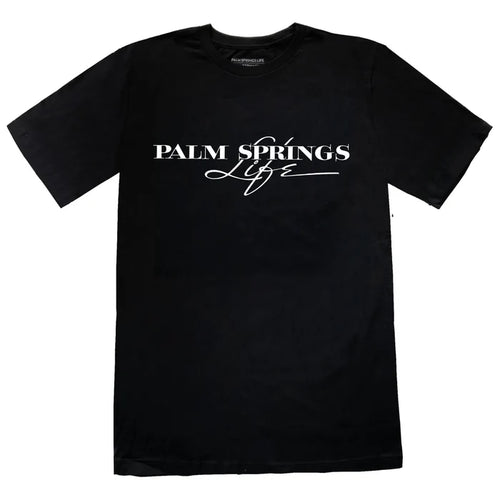 Palm Springs Life Unisex Black Tee with White