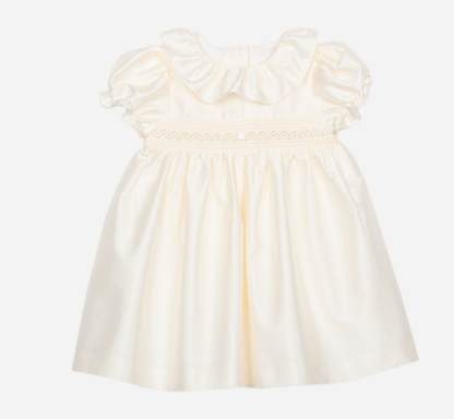 PATACHOU Beige dress with a ruffled collar