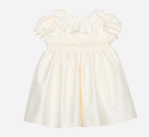 PATACHOU Beige dress with a ruffled collar