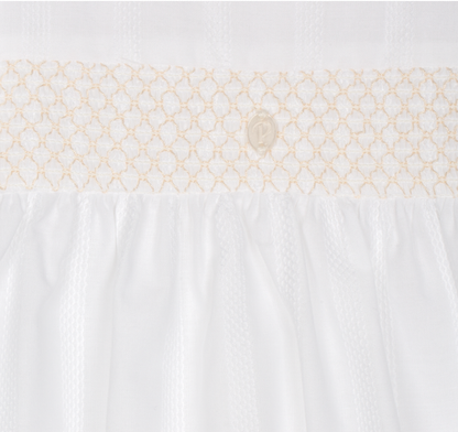 PATACHOU Elegant beige dress with delicate embroidery
