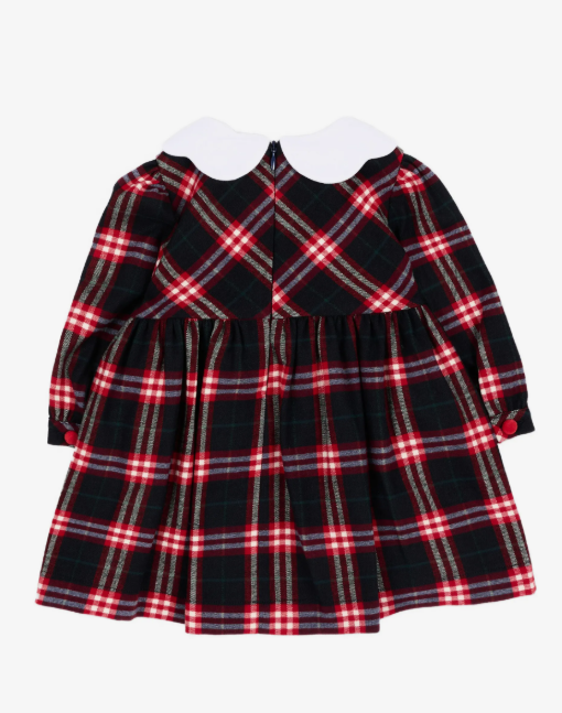 PATACHOU tartan smocked dress