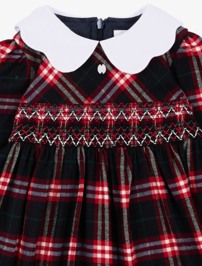 PATACHOU tartan smocked dress