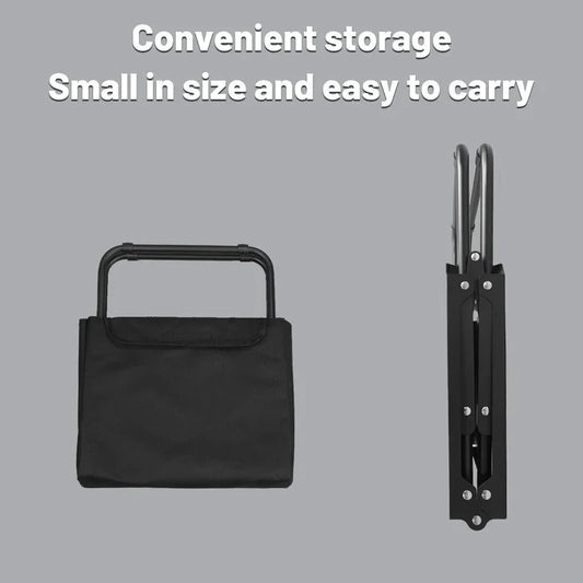 Portable Folding Camping Table Iron Table Black