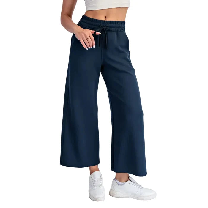Rae Mode Women's Scuba Crop Wide Pants