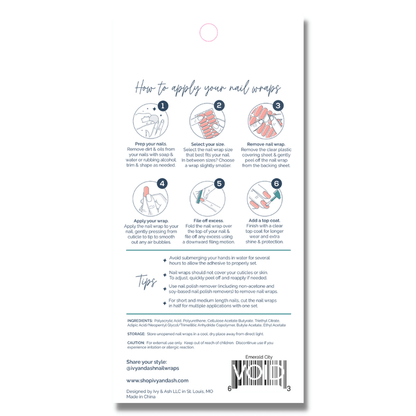 Red White & Sparkle | 4th of July Glitter Nail Art Nail Wrap - Olita Gifts & Goods