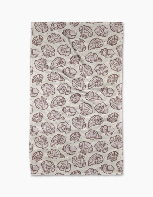 Retro Coastal Seashells in Neutral Tea Towel - Olita Gifts & Goods
