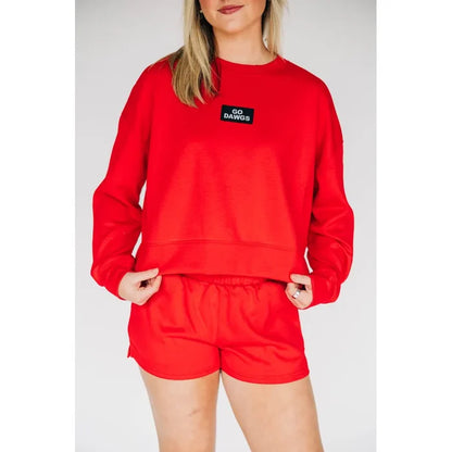 Scarlet & Gold Ava Airy Crewneck Sweatshirt - Georgia