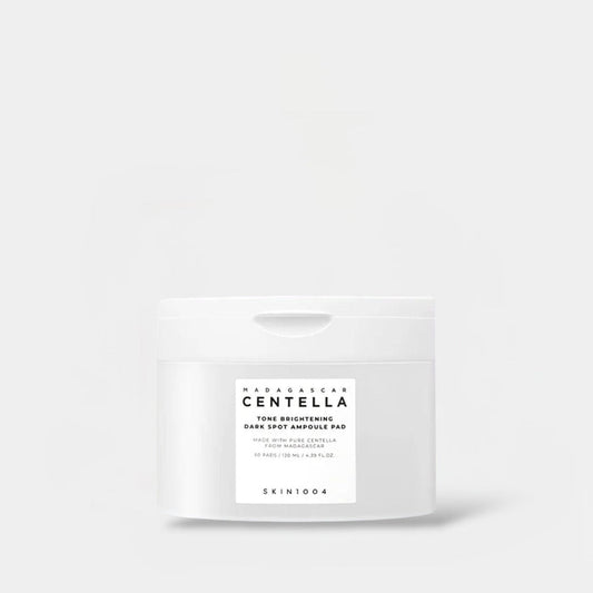 Skin1004 Madagascar Centella Tone Brightening Dark Spot Ampoule Pad (60 Pads) وسادة أمبولة سكين 1004 من مستخلص السنتيلا من مدغشقر لتفتيح لون البشرة وإزالة البقع الداكنة - Princess Cosmetics Qatar