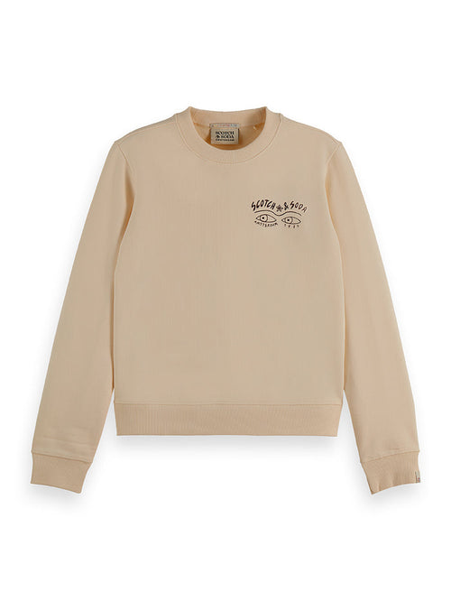 Small Artwork Regular Fit Sweatshirt - Eggnog