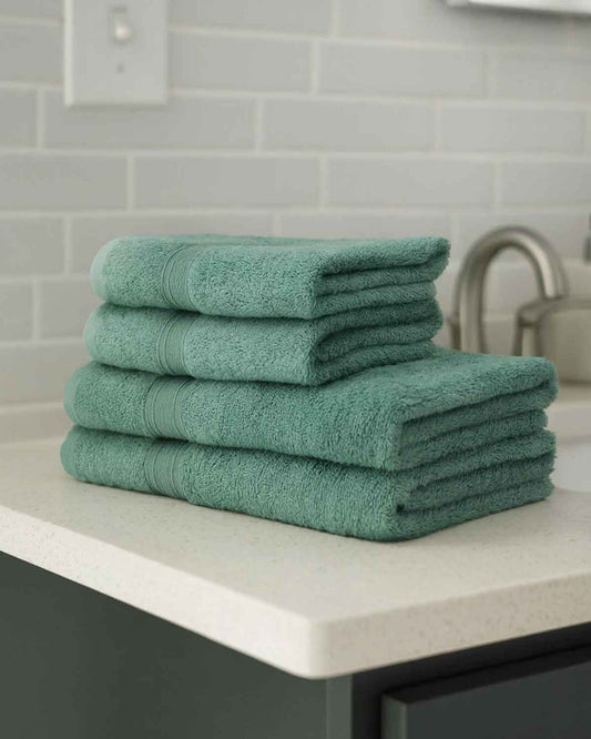 Soft Pure Cotton Towels - Aqua - Country Collection