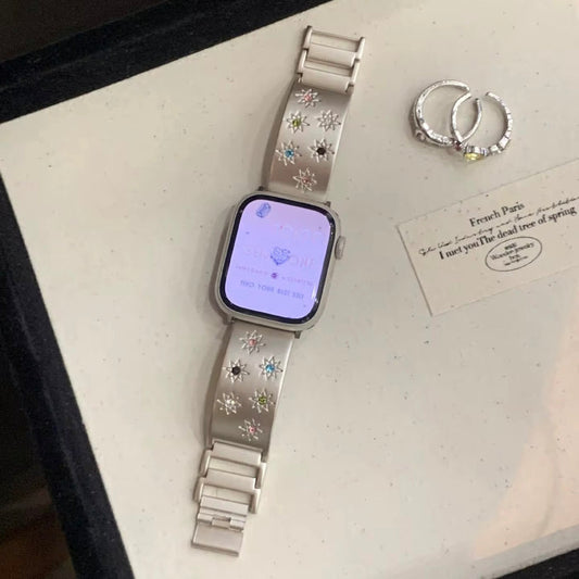 Starstruck Stainless Steel Link Band For Apple Watch Multiple Colors Available â Starstruck Stainless Steel Link Band â Sparkle Like the Night Sky â¨ Ready to make your wrist wishes come true?