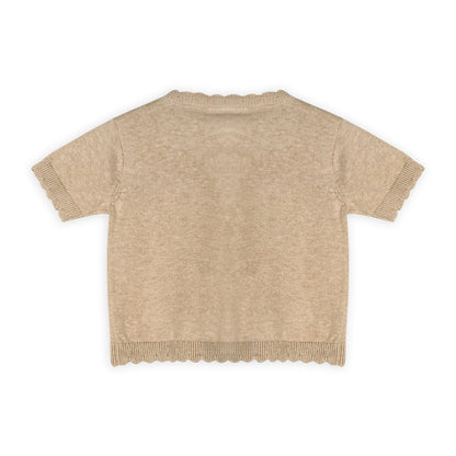 Strawberry Pocket Baby Knit Cardigan Back (Organic Cotton)