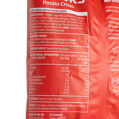 Taylors Chilli Kick Potato Crisps 150g