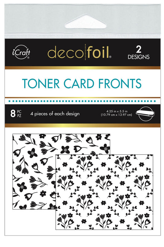 Therm-O Web - Deco Foil Toner Card Fronts, 4.25" x 5.5" - Fresh Florals (8 Sheets). Available at Embellish Away located in Bowmanville Ontario Canada.