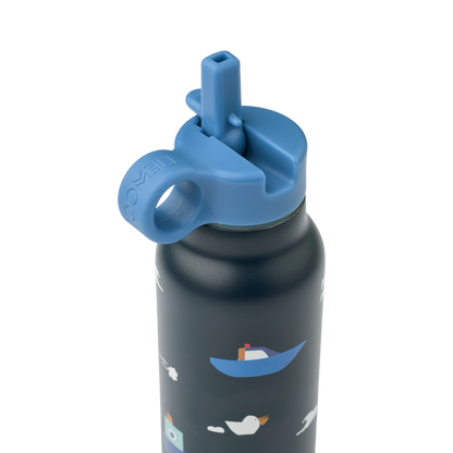 Liewood - Water Bottle - Falk - Sailing - Classic Navy - Close Look