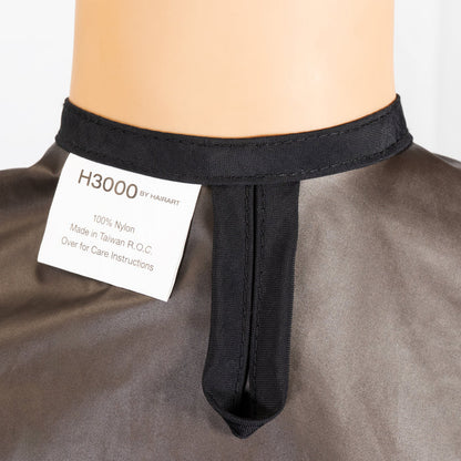 Waterproof Dark Brown Nylon Hair Cape | Adjustable Neck Closure & Storage Pockets