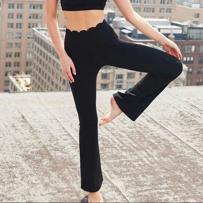 Wiskii Women's High Waisted Flare Legging