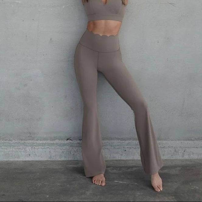 Wiskii Women's High Waisted Flare Legging