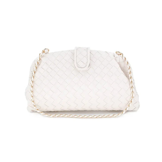 Woven Clutch/Crossbody Off White